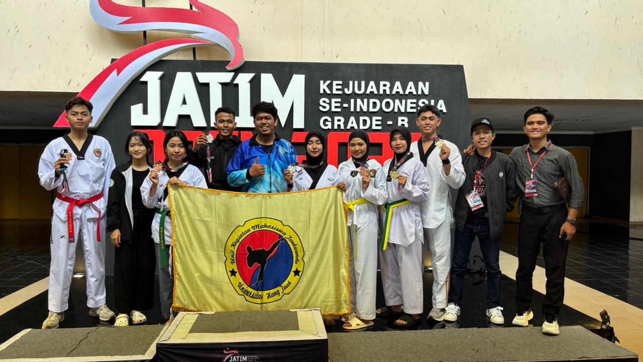 Atlit Taekwondo Universitas Hang Tuah Raih 7 Medali di Kejurnas Taekwondo Jawa Timur Open 2025