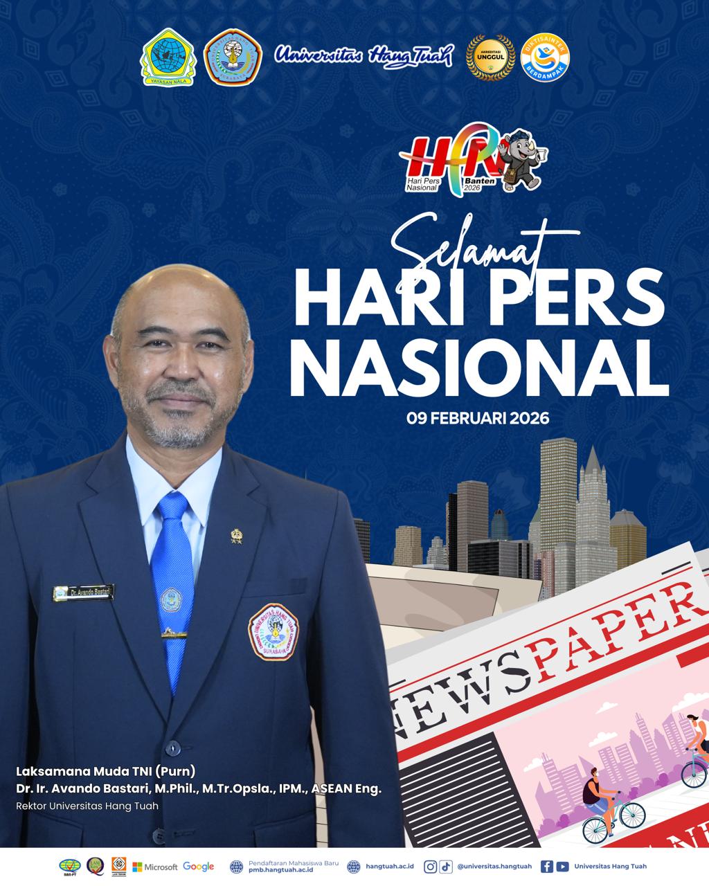 Rektor beserta Civitas Academica Universitas Hang Tuah mengucapkan